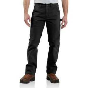 Carhartt Mens Black Dungree Fit Pockets Cotton Carpenter Denim Jeans Size 36X32
